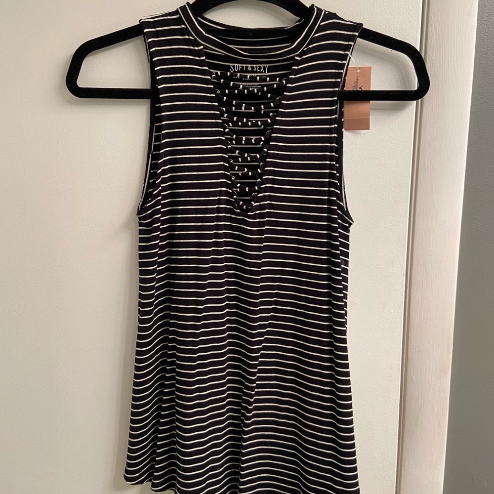 American Eagle soft and sexy lace up tank